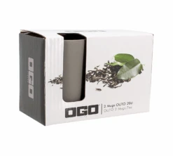 Mugs Isothermes OGO Living En Grès Gris 20cl X2 -Meilleur Café Machines Magasin 7912021 2