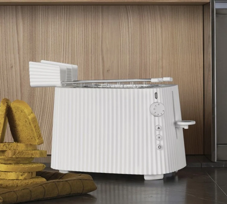 Grille-Pain électrique - 2 Fentes - Blanc Plissé- Alessi 5 Grille-Pain électrique - 2 Fentes - Blanc Plissé- Alessi – Image 3