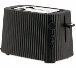 Set Petit-Déjeuner Gamme Plissé Noir ALESSI -Meilleur Café Machines Magasin alessi grille pain plisse noir1 1