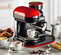 Machine Expresso Avec Broyeur ARIETE Moderna 1318 Rouge -Meilleur Café Machines Magasin ariete moderna rouge 5