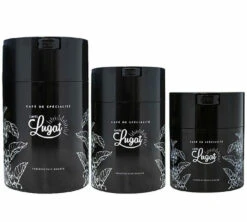 Boite Conservatrice Noire Avec Vide D'air 1kg - Cafés Lugat -Meilleur Café Machines Magasin boite 1kg lugat 3 formats