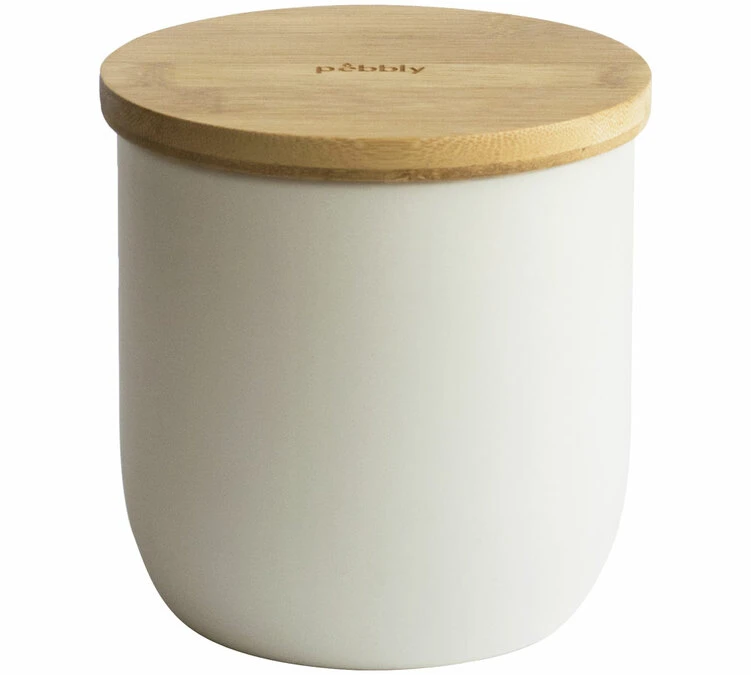 Boîte De Conservation - En Bambou Et Métal Crème 1.2L - PEBBLY 3 Boîte De Conservation - En Bambou Et Métal Crème 1.2L - PEBBLY