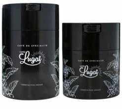 Boite Conservatrice Noire Avec Vide D'air 250g - Cafés Lugat -Meilleur Café Machines Magasin boites conservation lugat x2