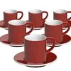 6 Tasses Et Sous-tasses Espresso Bond 8 Cl Rouge - Loveramics -Meilleur Café Machines Magasin bondred 8clexpres