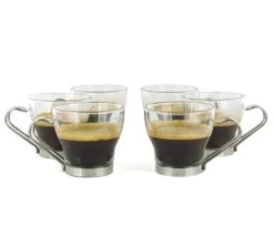 6 Verres Espresso Oslo Avec Anse 10 Cl - Bormioli Rocco