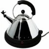Bouilloire MG32B 1,5L Inox Et Noire + Offre Cadeau - ALESSI -Meilleur Café Machines Magasin bouilloire noir sans fil