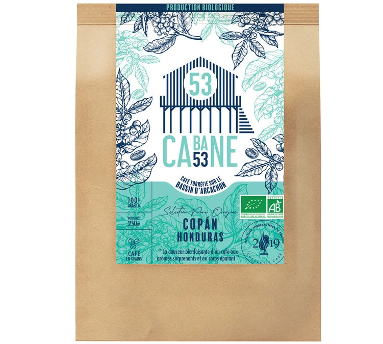 250g Café En Grains Bio : Honduras - Copan - Cabane 53 3 250g Café En Grains Bio : Honduras - Copan - Cabane 53
