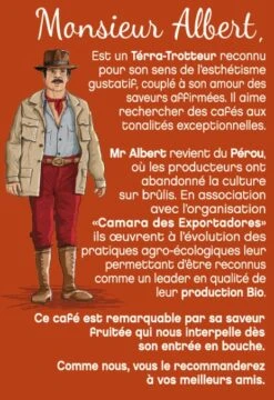 Café En Grains 100% Arabica Bio Pérou Monsieur Albert - 200g - TERRAMOKA -Meilleur Café Machines Magasin cafe grains arabica perou terramoka 1