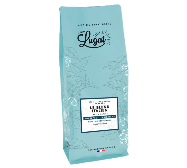 1kg Café En Grain Le Blend Italien - CAFES LUGAT 3 1kg Café En Grain Le Blend Italien - CAFES LUGAT