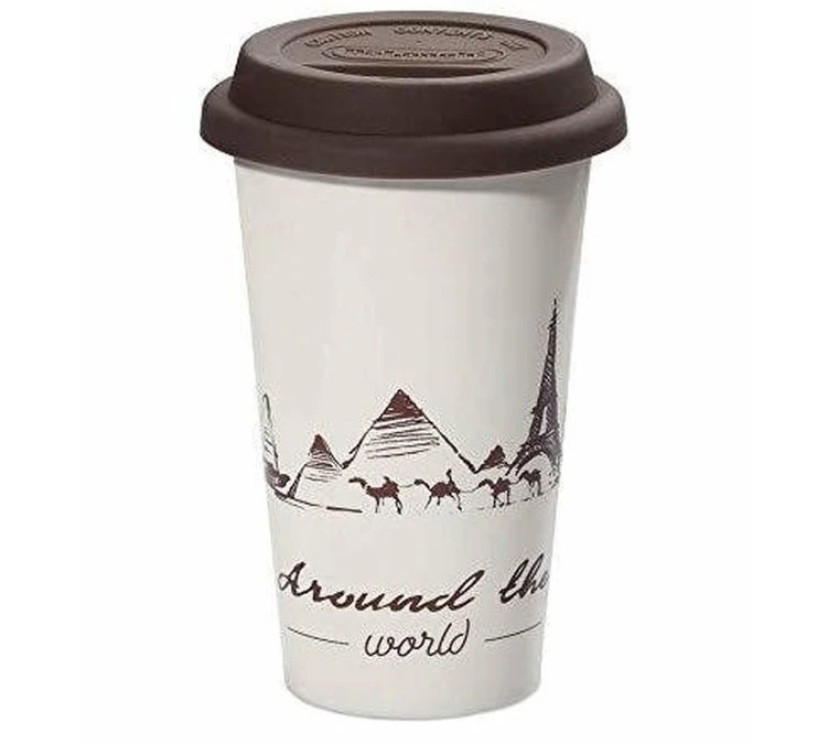 Mugs - DELONGHI - Mug Double Paroi Céramique 30cl -The Globetrotter 3 Mugs - DELONGHI - Mug Double Paroi Céramique 30cl -The Globetrotter