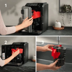 SIEMENS EQ300 - TF305E04 Inox Et Titane Métallisé - Garantie 3 Ans -Meilleur Café Machines Magasin demontage facile nettoyage