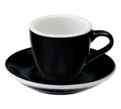 6 Tasses Espresso Et Sous-tasses Egg Black Loveramics - 8 Cl -Meilleur Café Machines Magasin egg black 8cl