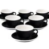 6 Tasses Cappuccino Et Sous-tasses Egg 20 Cl Black - Loveramics -Meilleur Café Machines Magasin eggblack 22cl par6