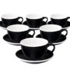 6 Tasses Café Latte Et Sous-tasses Egg 30cl Black - Loveramics -Meilleur Café Machines Magasin eggblack 30cl par6