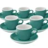 6 Tasses Espresso Egg Et Sous-Tasses Teal Loveramics - 8 Cl -Meilleur Café Machines Magasin eggespressoteal loveramics