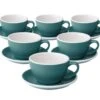 6 Tasses Café Latte Et Sous-tasses Egg 30 Cl Teal - Loveramics -Meilleur Café Machines Magasin eggteal latte 300