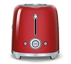 Grille-pain TSF02RDEU 4 Tranches Rouge - SMEG -Meilleur Café Machines Magasin gp boutons rouge