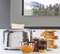 Grille-pain TSF01SSEU 2 Tranches Chromé -SMEG -Meilleur Café Machines Magasin gp chrome