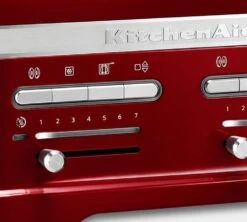 Toaster KitchenAid 5KMT4205ECA Artisan Rouge Pomme D'Amour - 4 Fentes 11 Toaster KitchenAid 5KMT4205ECA Artisan Rouge Pomme D'Amour - 4 Fentes -Meilleur Café Machines Magasin gprouge boutons