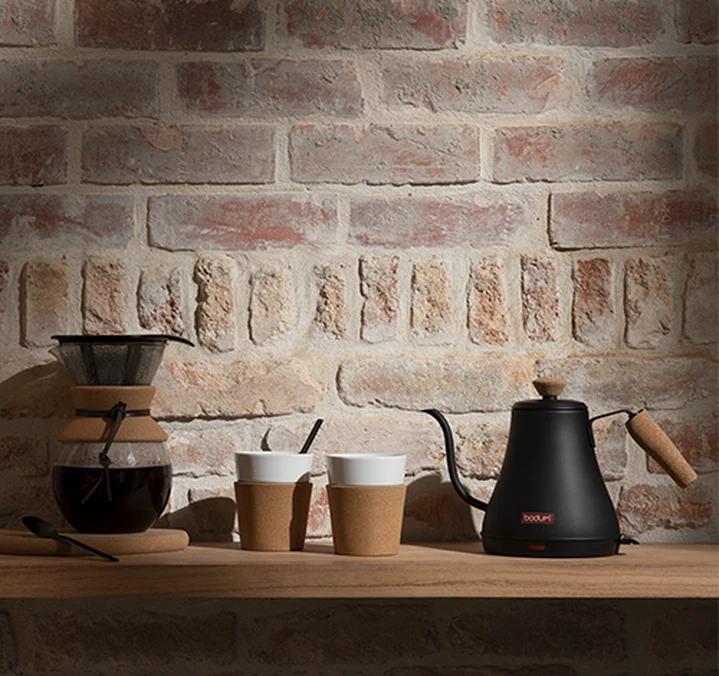 6 Tasses Bistro 30 Cl - Porcelaine Blanche Et Liège - BODUM 6 6 Tasses Bistro 30 Cl - Porcelaine Blanche Et Liège - BODUM – Image 4