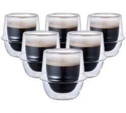 6 Verres Double Paroi Kronos 8cl - KINTO