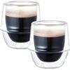 2 Verres Double Paroi Kronos - 8cl - KINTO