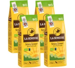 1kg Café En Grain Bio 100% Arabica Soleil Levant - La Semeuse