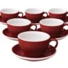 6 Tasses Café Latte Et Sous-tasses Egg 30 Cl Rouge - Loveramics -Meilleur Café Machines Magasin latte egg 6 red