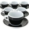 6 Tasses Et Sous-tasses Cappuccino Verona Noire Millecolori - Ancap 2 6 Tasses Et Sous-tasses Cappuccino Verona Noire Millecolori - Ancap -Meilleur Café Machines Magasin lot 6 tasses ancap cappuccino