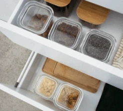 Boîte De Conservation Carrée En Verre 500ml - PEBBLY -Meilleur Café Machines Magasin m1