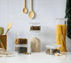 Boîte De Conservation Carrée En Verre 2.2L - PEBBLY -Meilleur Café Machines Magasin mixte 3