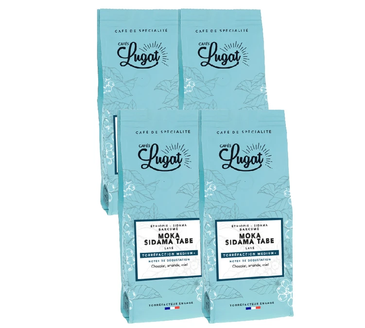 1 Kg Café En Grain Ethiopie : Moka Sidama Tabé - Cafés Lugat 3 1 Kg Café En Grain Ethiopie : Moka Sidama Tabé - Cafés Lugat
