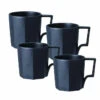 Lot De 4 Mugs 30 Cl Noir OCT - KINTO 1 Lot De 4 Mugs 30 Cl Noir OCT - KINTO -Meilleur Café Machines Magasin mug noir x4 1