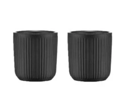 Set De 2 Mugs Douro Double Paroi - Porcelaine Noire - 10cl - BODUM
