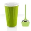 Lot Mug Ondulé 45cl Vert + Infuseur à Thé - Les Artistes Paris -Meilleur Café Machines Magasin muget infuseurvert