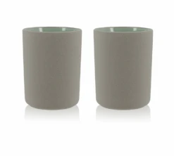 Mugs Isothermes OGO Living En Grès Gris 20cl X2