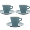 3 Tasses Et Sous-tasses Espresso Origami Turquoise - 9cl -Meilleur Café Machines Magasin origami turquoise 9x3