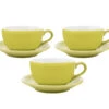 3 Tasses Et Sous Tasses Latte Bowl 25 Cl Vert - ORIGAMI 1 3 Tasses Et Sous Tasses Latte Bowl 25 Cl Vert - ORIGAMI -Meilleur Café Machines Magasin origami vert 25x3