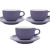 3 Tasses Et Sous Tasses Latte Bowl 19 Cl Violet - ORIGAMI 1 3 Tasses Et Sous Tasses Latte Bowl 19 Cl Violet - ORIGAMI -Meilleur Café Machines Magasin origami violet 19x3