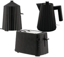 Set Petit-Déjeuner Gamme Plissé Noir ALESSI