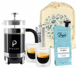 Pack Cafetière à Piston Pylano CALI 3 Tasses + Moulin D-Kanta MG01