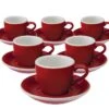 Tasses - LOVERAMICS - Espresso Et Sous-tasses Egg Rouge 8 Cl X6 2 Tasses - LOVERAMICS - Espresso Et Sous-tasses Egg Rouge 8 Cl X6 -Meilleur Café Machines Magasin red expresso 8cl egg