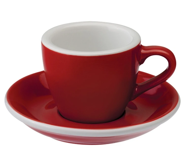 Tasses - LOVERAMICS - Espresso Et Sous-tasses Egg Rouge 8 Cl X6 4 Tasses - LOVERAMICS - Espresso Et Sous-tasses Egg Rouge 8 Cl X6 – Image 2
