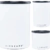 Lot 3 Boîtes Conservatrices Inox Blanc Mat Avec Vide D'air 1k - 500g- 250g - Airscape
