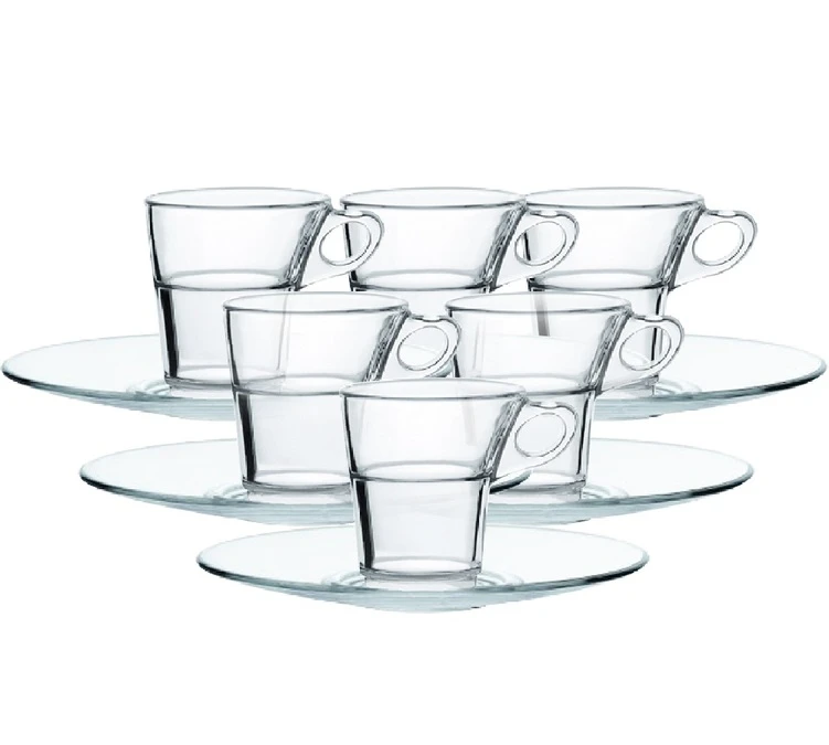 6 Tasses Café Caprice 9cl Et Ses Soucoupes - Duralex 3 6 Tasses Café Caprice 9cl Et Ses Soucoupes - Duralex