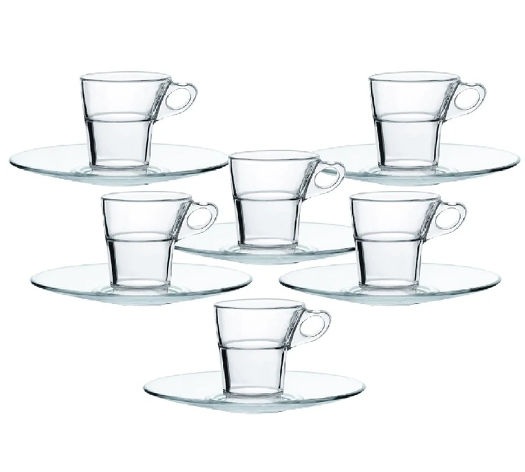 6 Tasses Café Caprice 9cl Et Ses Soucoupes - Duralex 4 6 Tasses Café Caprice 9cl Et Ses Soucoupes - Duralex – Image 2