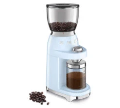Moulin à Café SMEG Bleu Azur CGF01PBEU Années 50 -Meilleur Café Machines Magasin smeg broyeur bleu 2