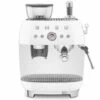 Machine Expresso SMEG EGF03WHEU Blanche Années 50 Avec Moulin Intégré -Meilleur Café Machines Magasin smeg egf03 blanche 1 1