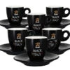 6 Tasses Et Sous-tasses Black Of Italy 7cl - Zicaffè