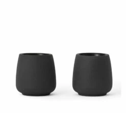 2 Tasses Double Paroi Nicola 60 Ml Noires - VIVA SCANDINAVIA
